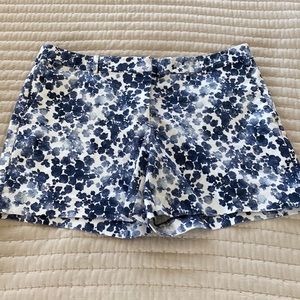 Michael Kors blue and white floral shorts